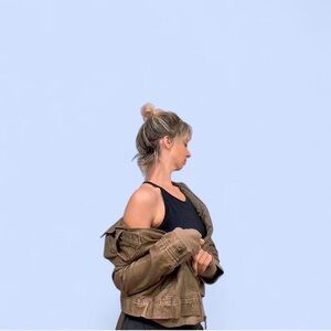 Olive Brown Women's Utility Jacket - Brand Unspecified